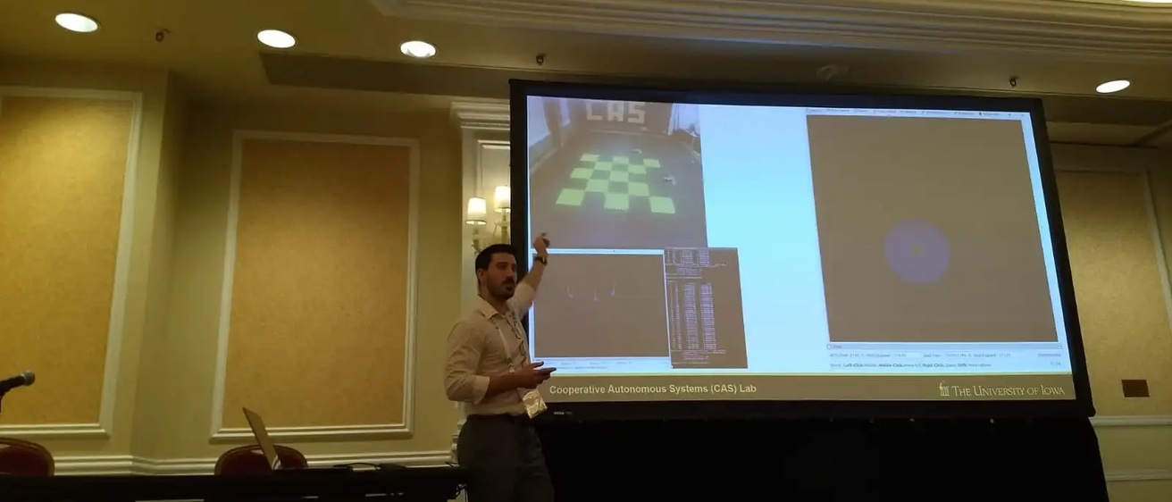 Calvin presenting his work
